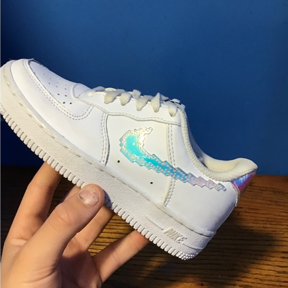 Baby Air Force 1 pixel swoosh size 11c lightly used